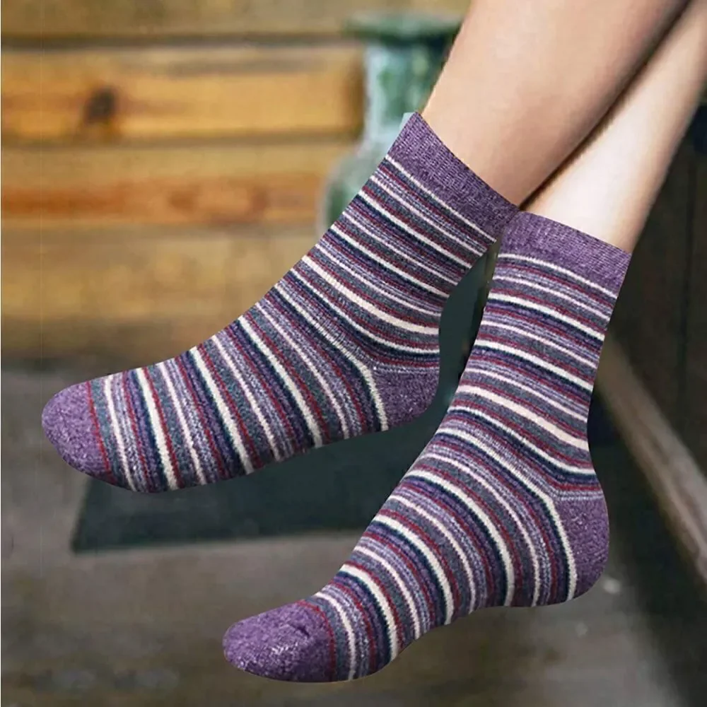 Multi-colored striped socks